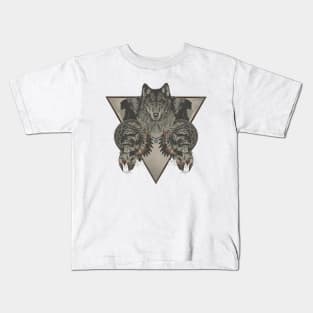 Wolf Native American Symbol Kids T-Shirt